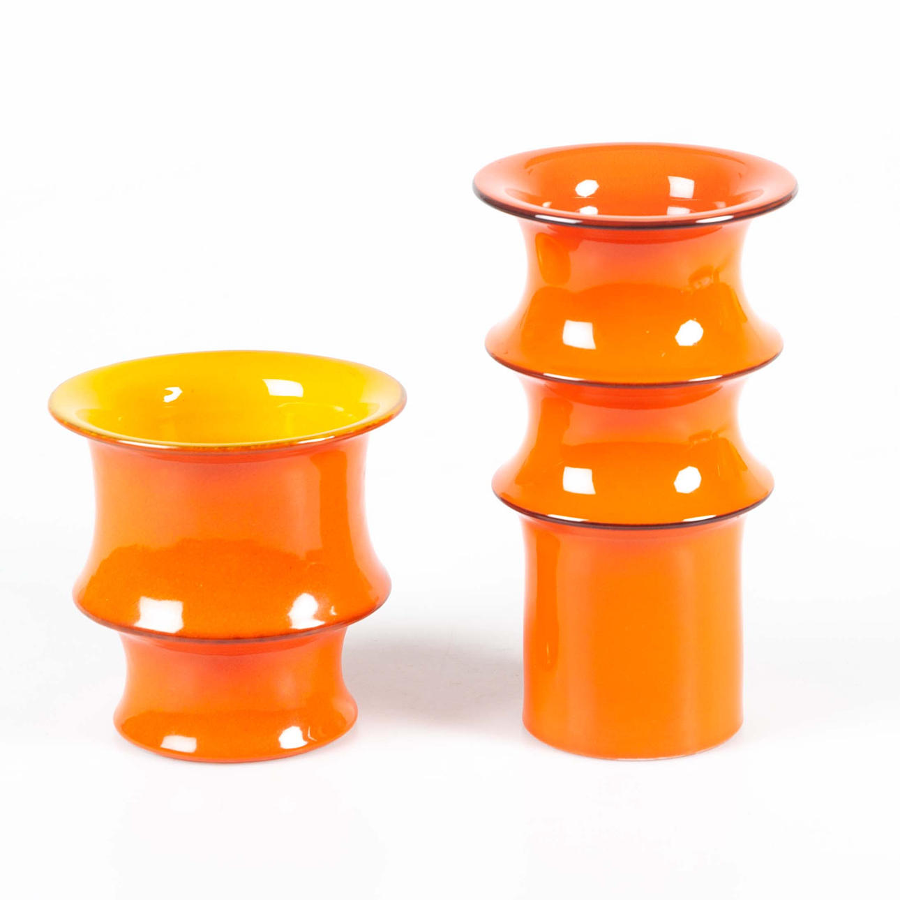 INGER PERSSON. A two stoneware vase, “Pop”, Rörstrand.