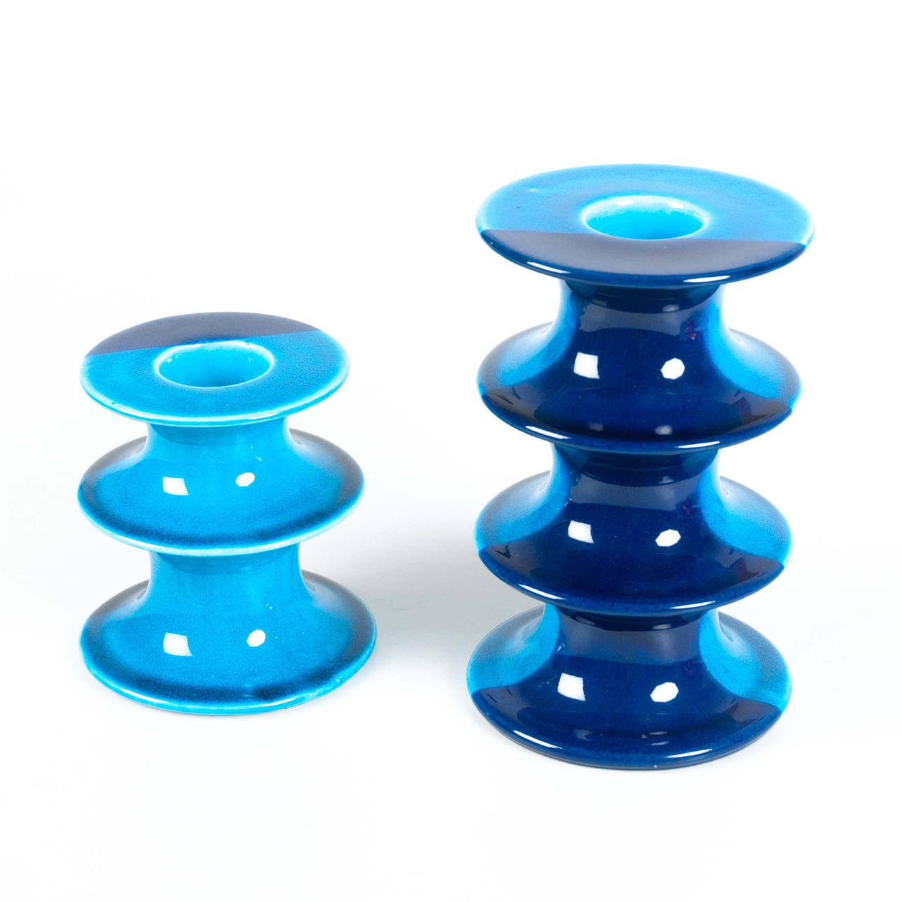 INGER PERSSON. Two stoneware candlesticks, “Pop”, Rörstrand.