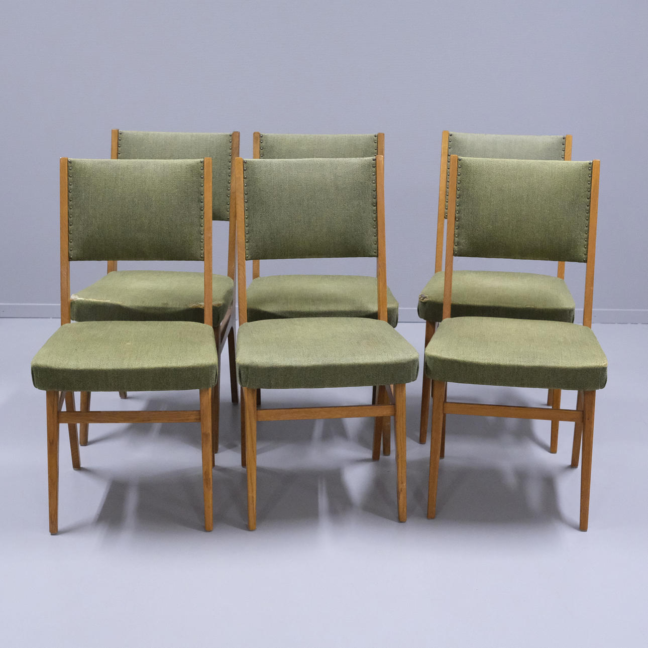 CHAIRS, 1950/60S, TEAK, SIX PIECES.