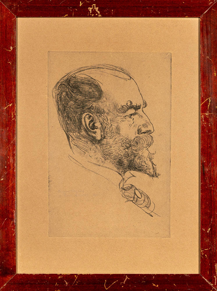 CARL LARSSON. Original etching, signed, dated 1905.