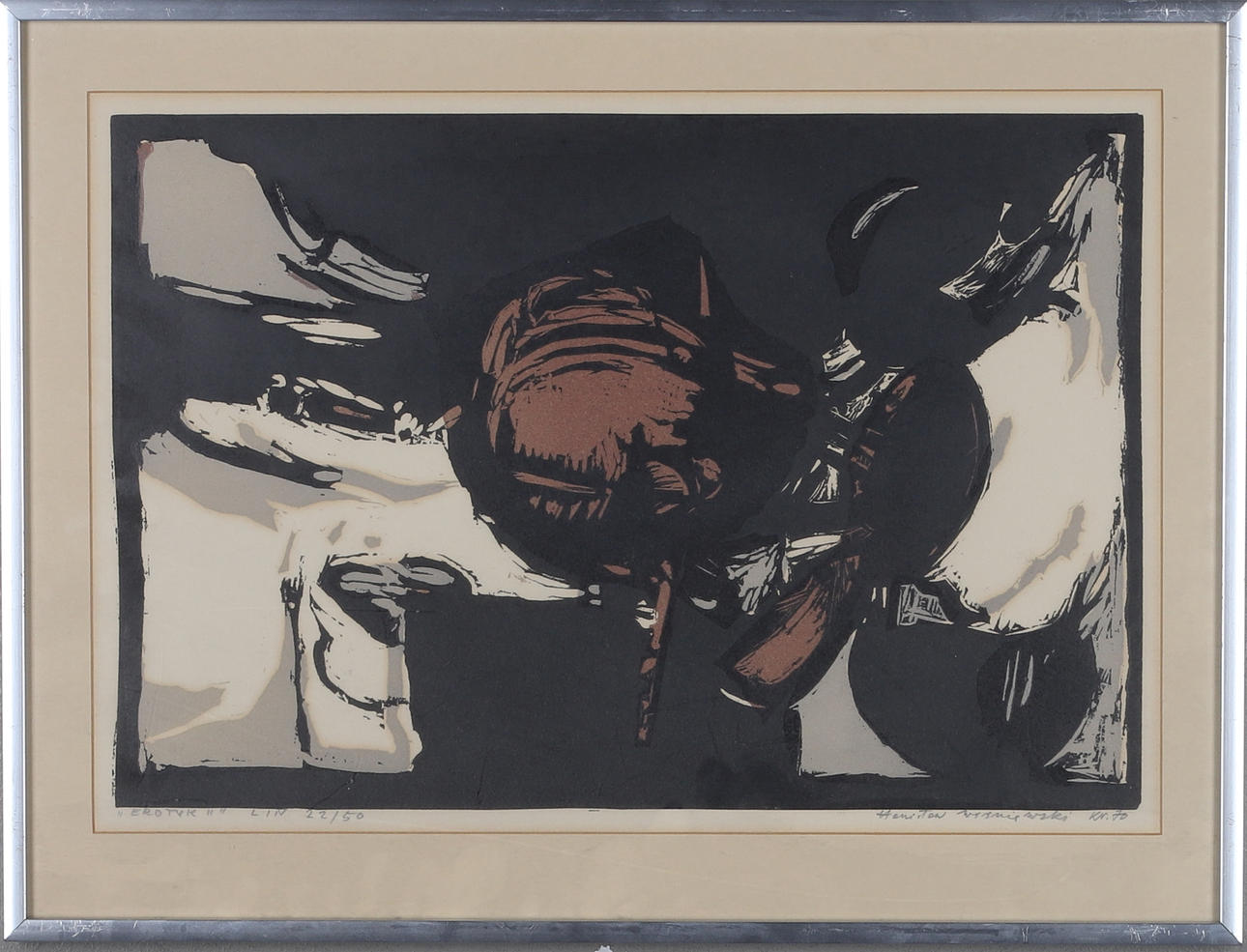 STANISLAW WISNIEWSKI. Lithograph, "Erotik”, signed, numbered 22/50.