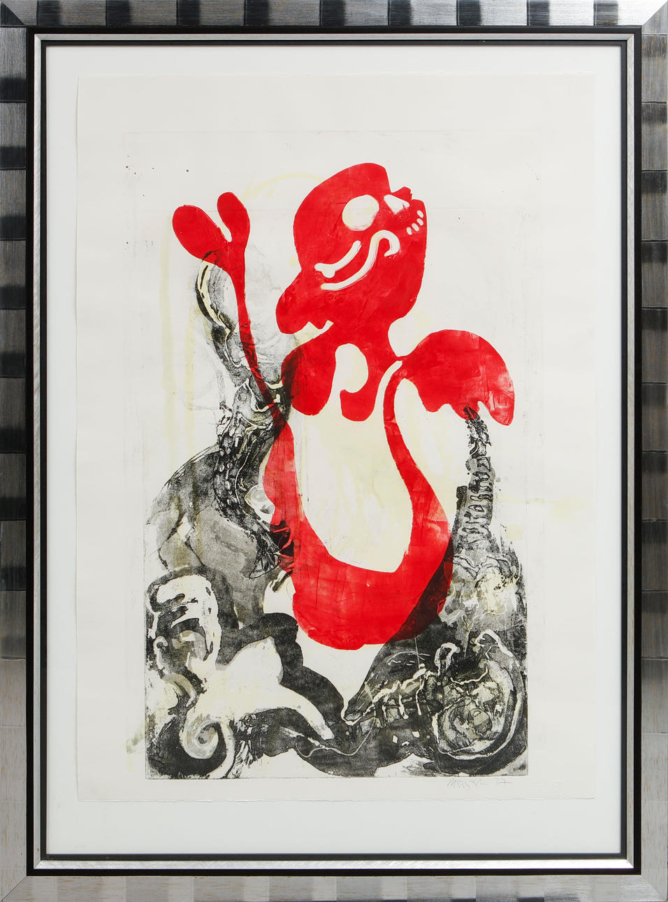 SAM MESSER. Composition, lithograph in colours, signed.