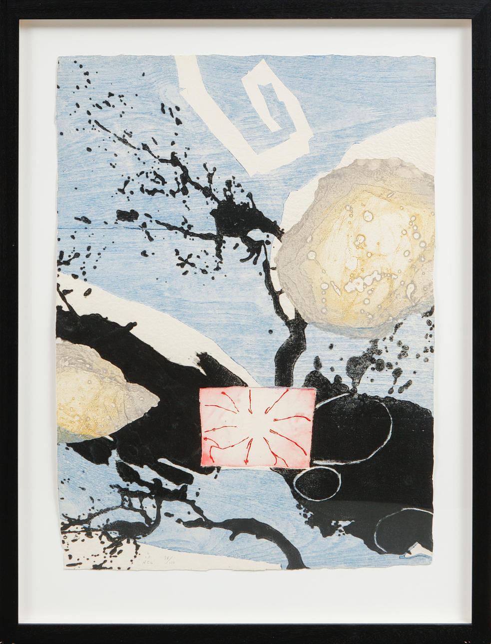 LIONEL PERROTTE. Composition, colour etching, signed and numbered 38/100.