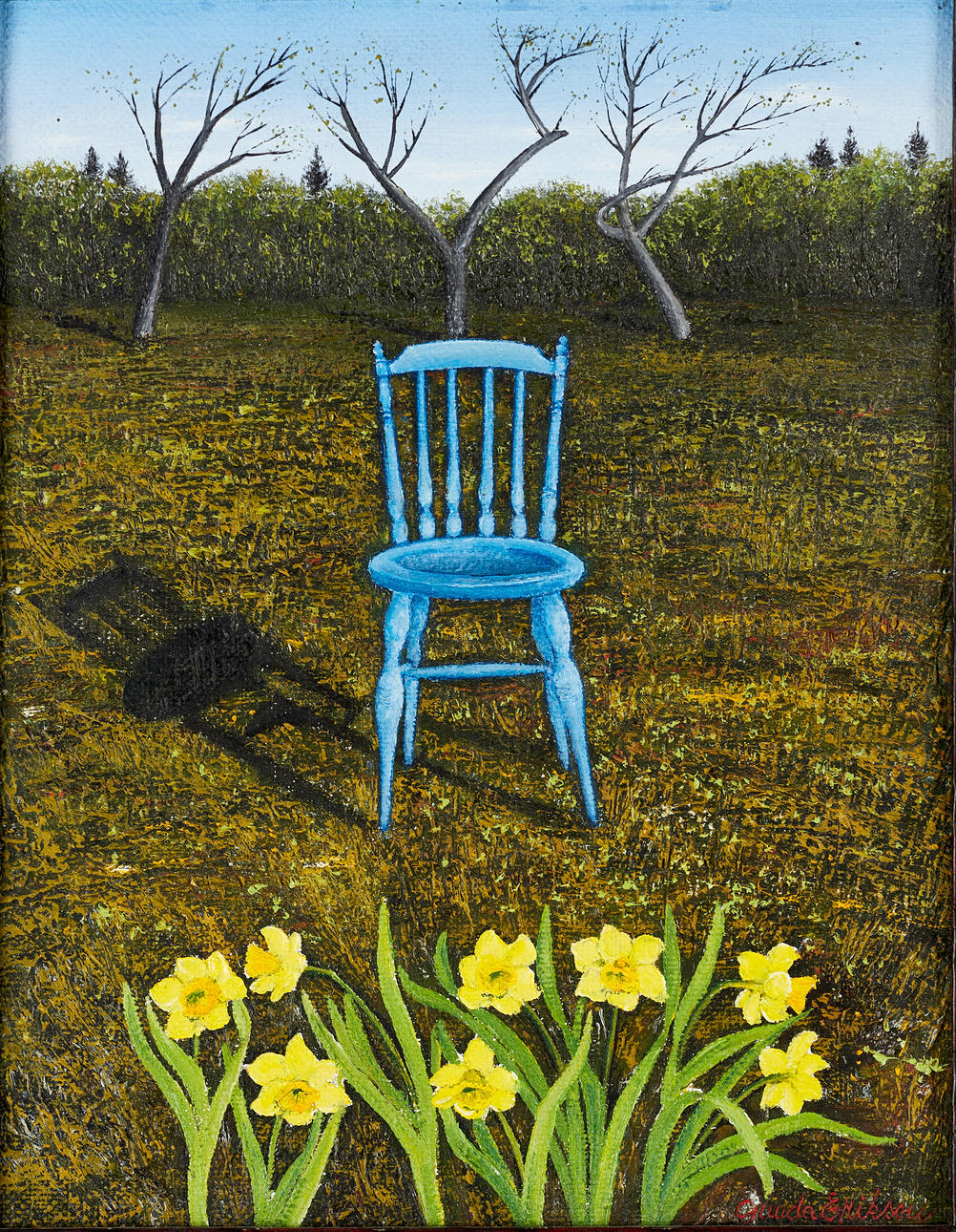 GUNDA ERIKSON (1932-2022). “Spring”, signed, oil on panel.