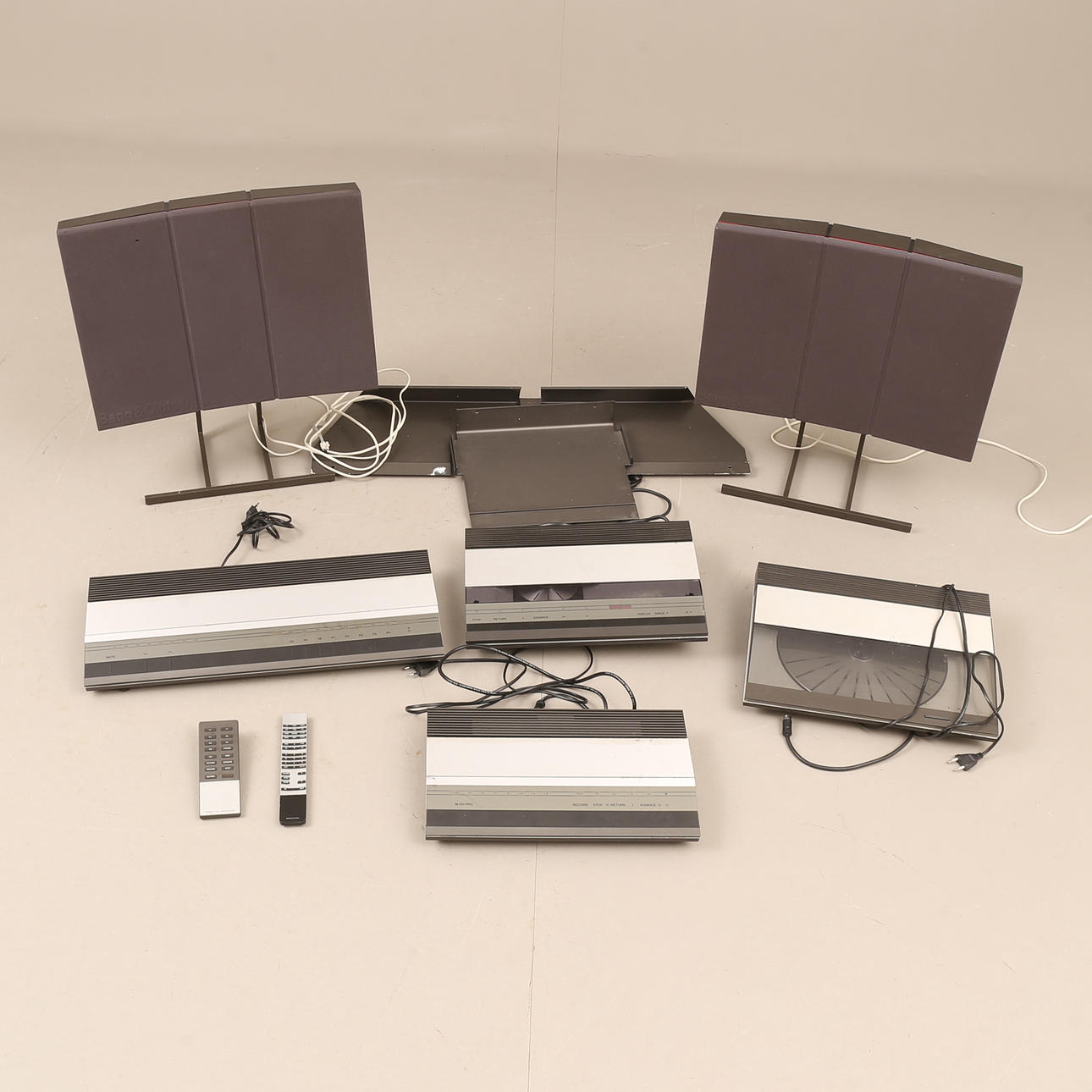 A 6-piece music system, Bang & Olufsen.