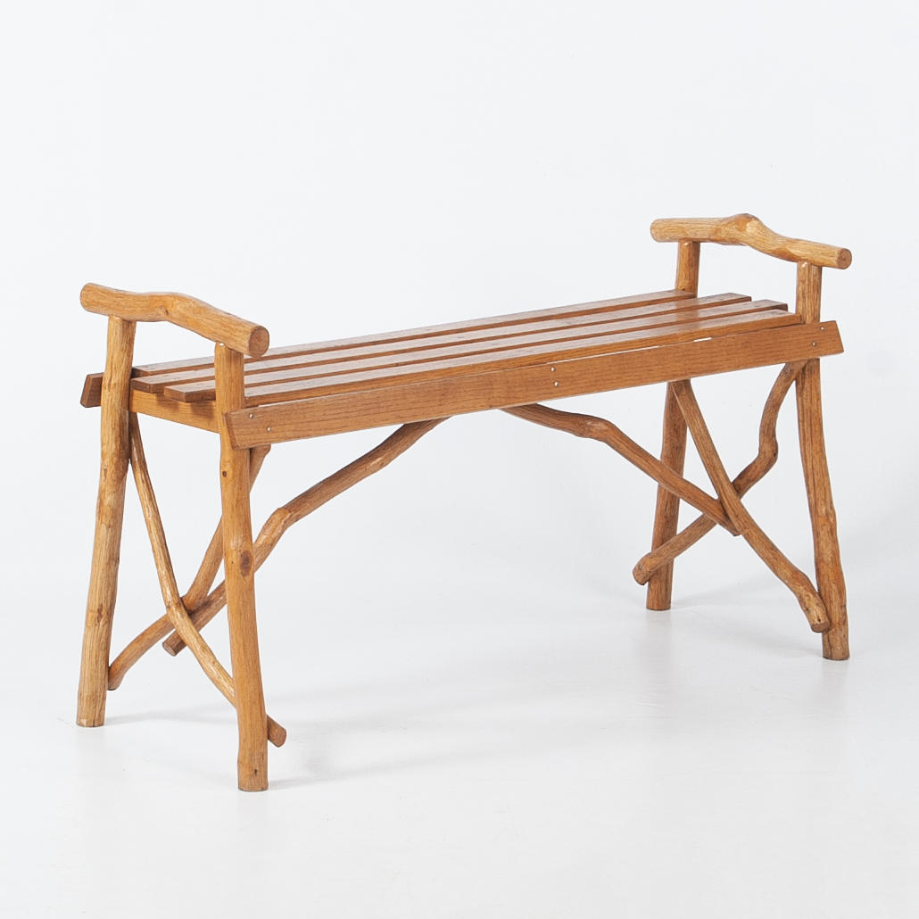 TRÄDGÅRDSBÄNK. Grenmöbel.