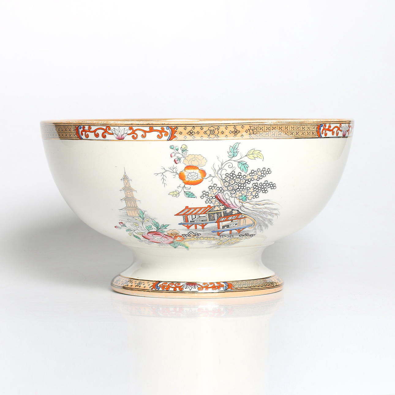 BÅLSKÅL, flintgods, "Japan", Rörstrand, omkring sekelskiftet 18/1900.