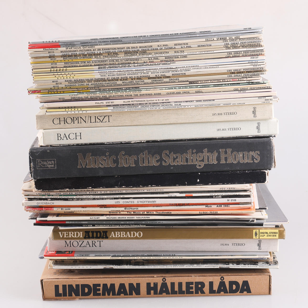 VINYL RECORDS/BOXES, 63 pieces, Classical music etc.