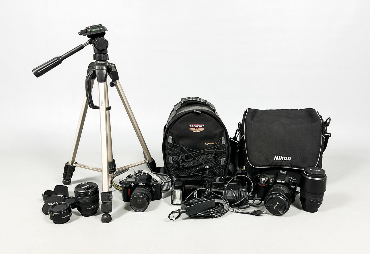 CAMERAS & ACCESSORIES, 2 pcs, Nikon.