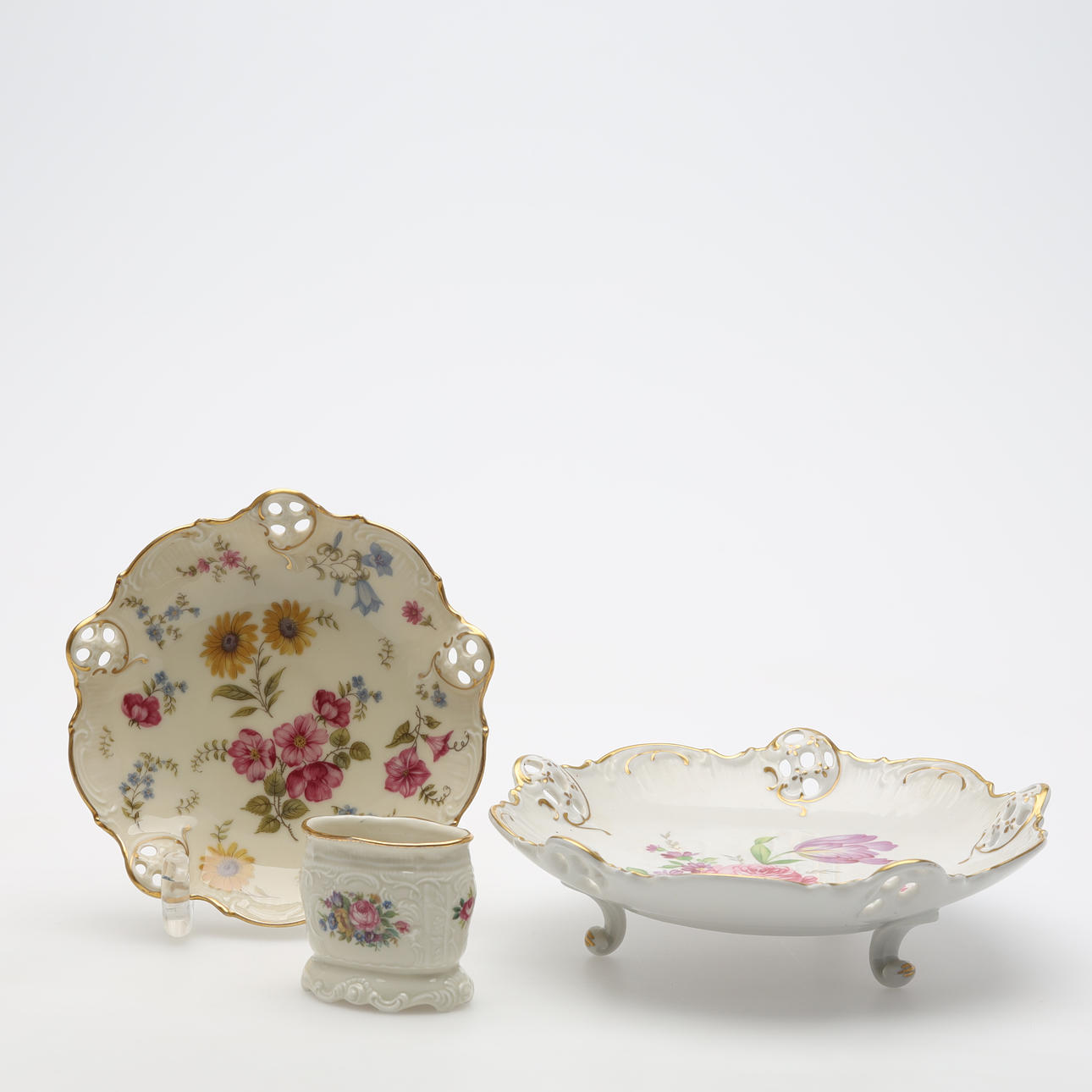 SAUCER 2 pcs and TOOTHPICK HOLDER Rosenthal.