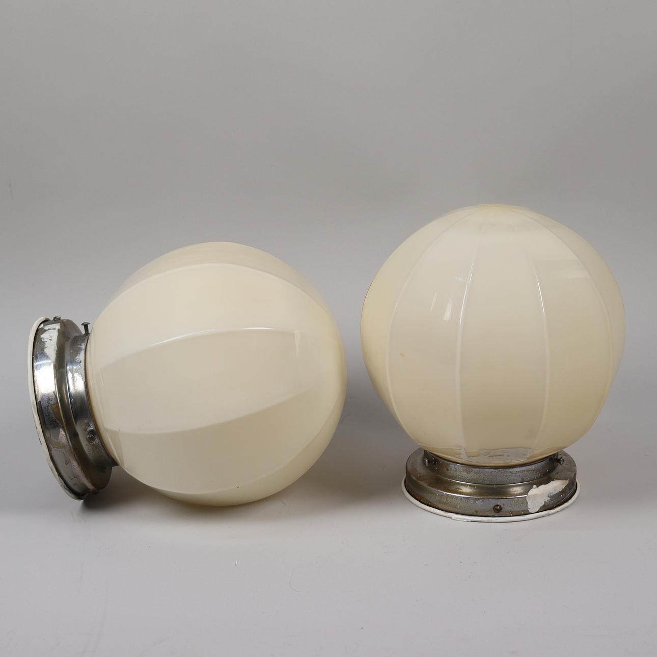 CEILING LAMPS, functional, 1930's, 1 pair.
