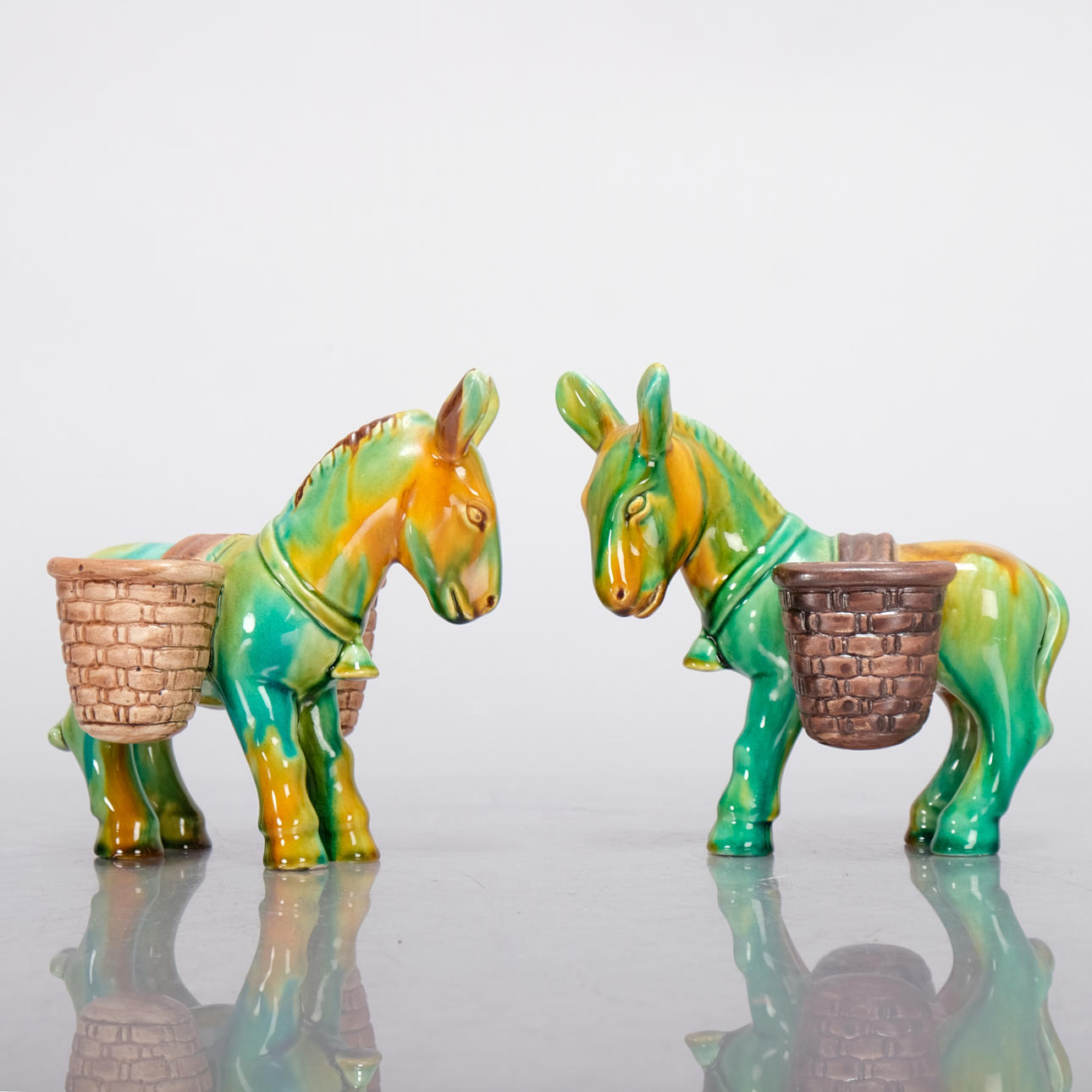 GUNNAR NYLUND. A figurine, Donkey, Rörstrand, (2pcs).