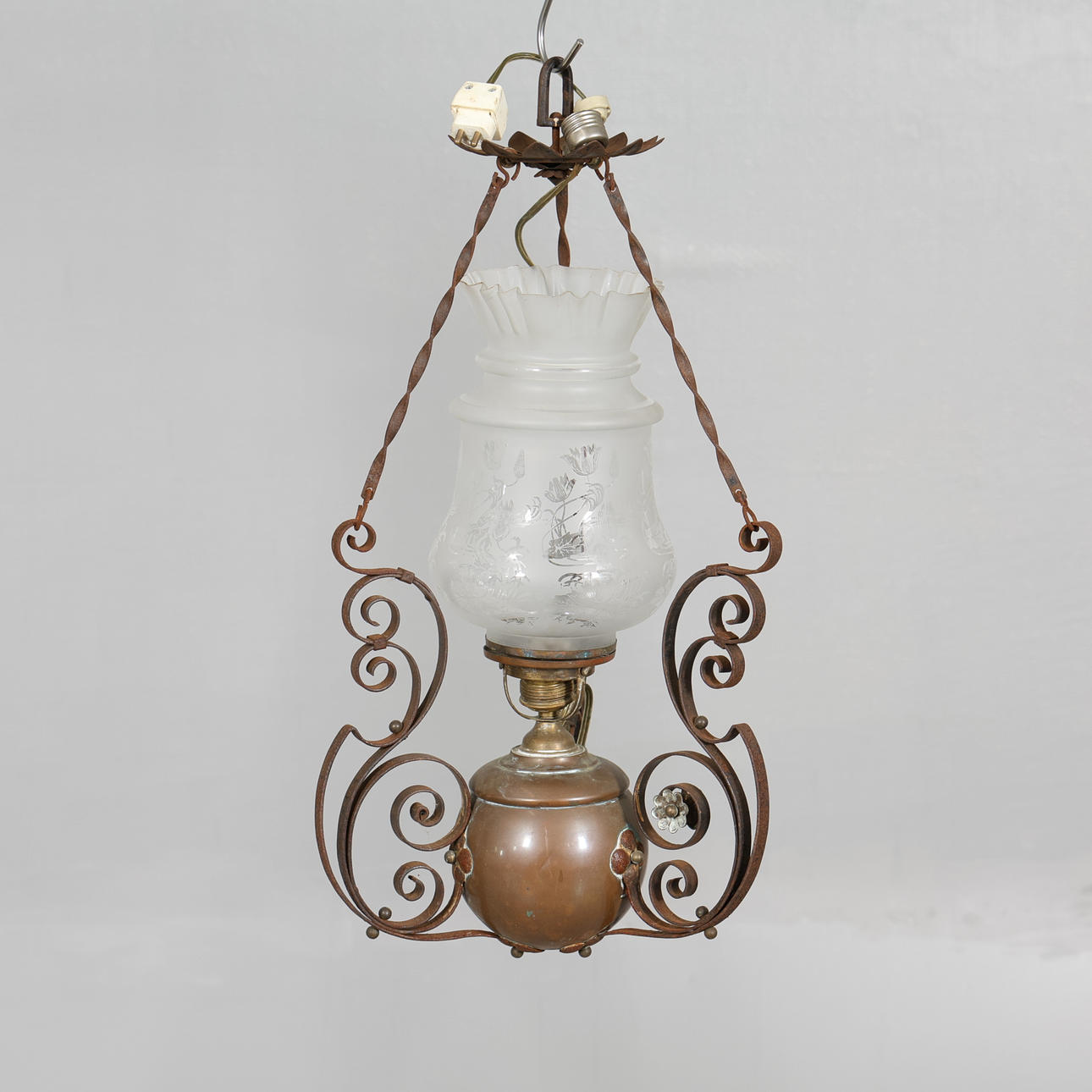 CEILING LAMP copper/ metal.