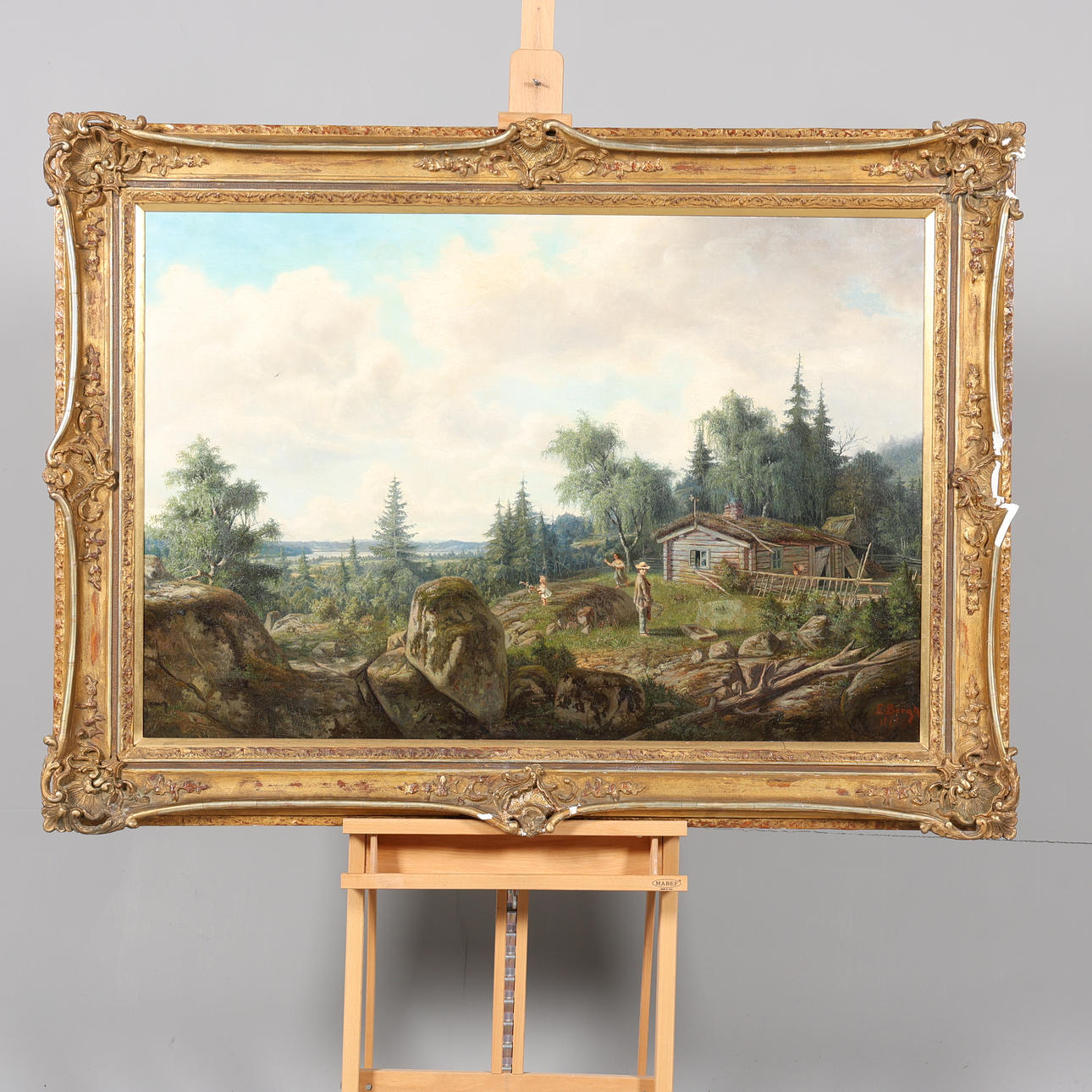 EDVARD BERGH. OIL ON CANVAS, Signed and dated 1873.