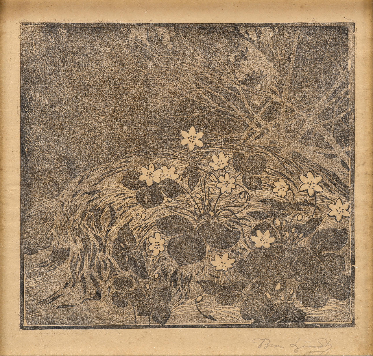 BROR LINDH. Komposition med skogsstjärnor.