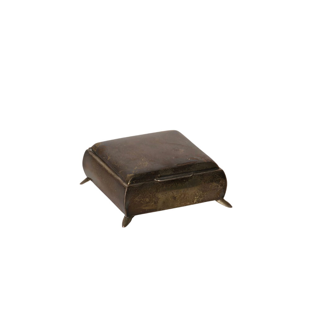 PUNCHED SILVER JEWELRY BOX.