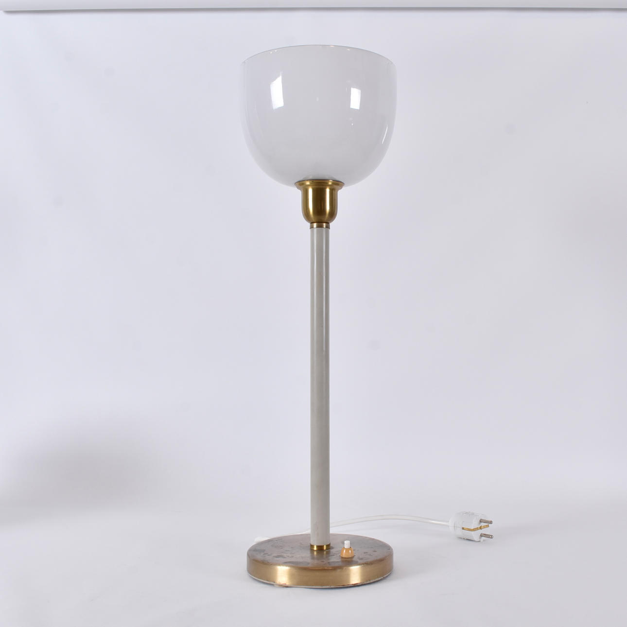 TABLE LAMP; partly lacquered brass, ASEA model 1251.