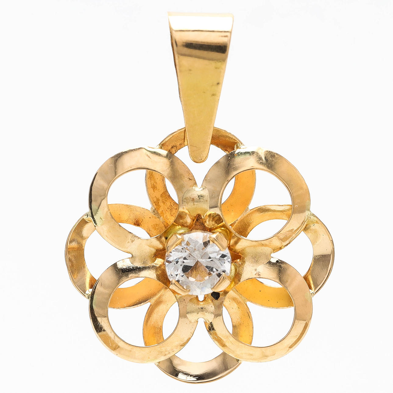 A PENDANT, 18k gold, flower, Köping.