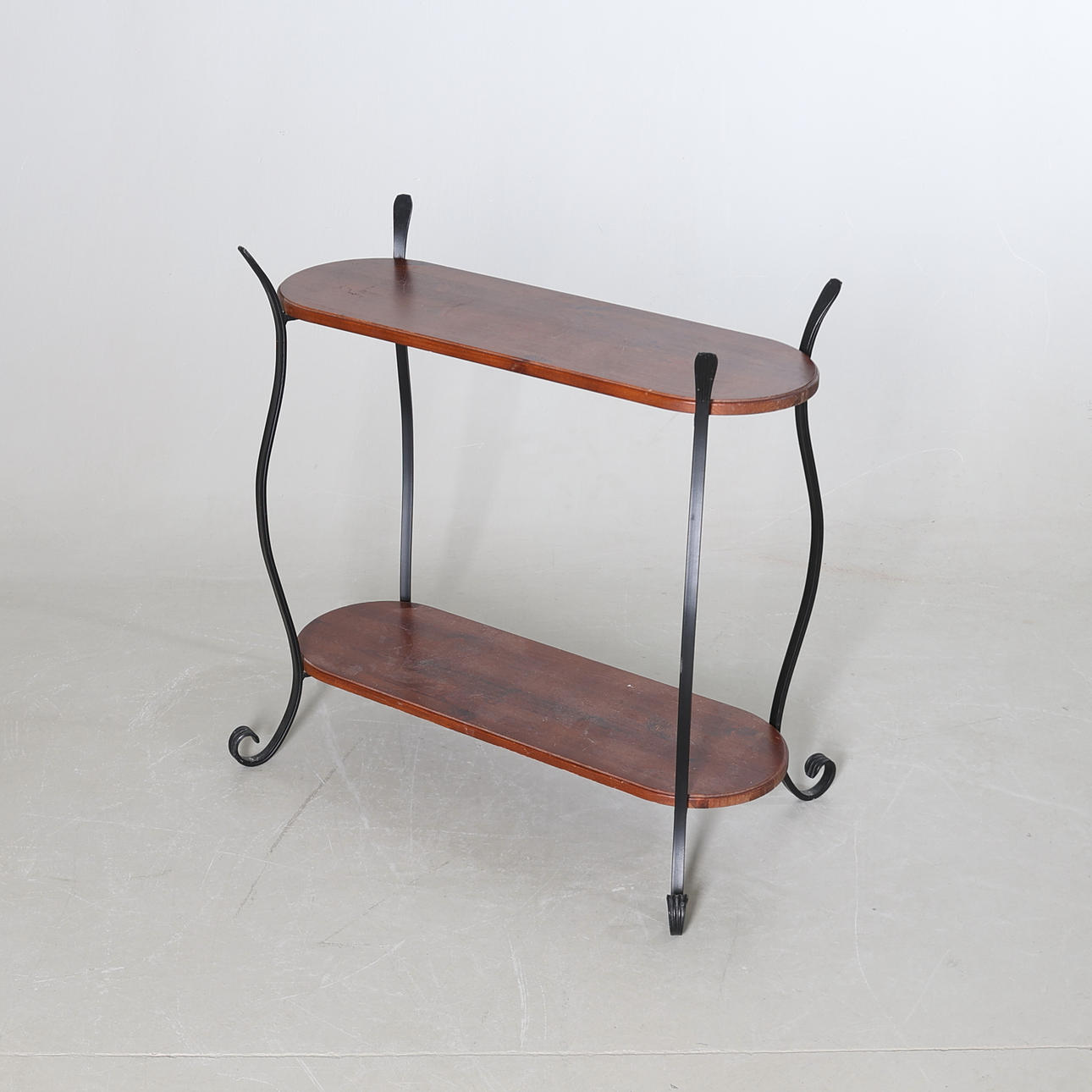 RELIEF TABLE, pine and metal, contemporary.