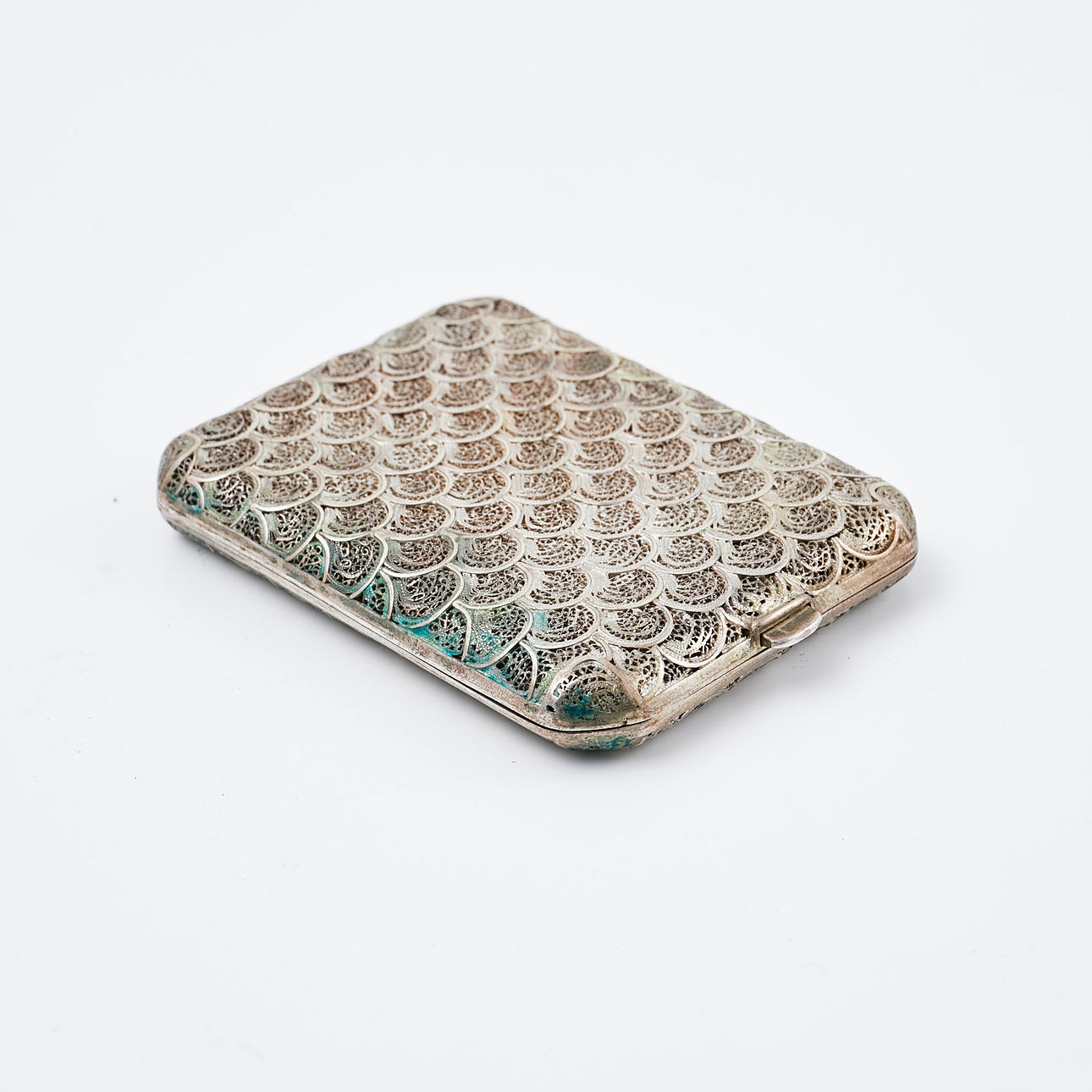 Case, silver, filigree, 1916.