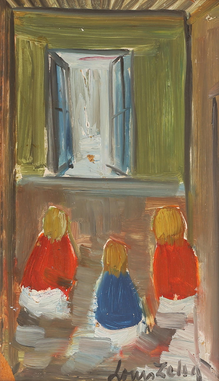 LOUIS ZELIG. Oil on panel, signed.