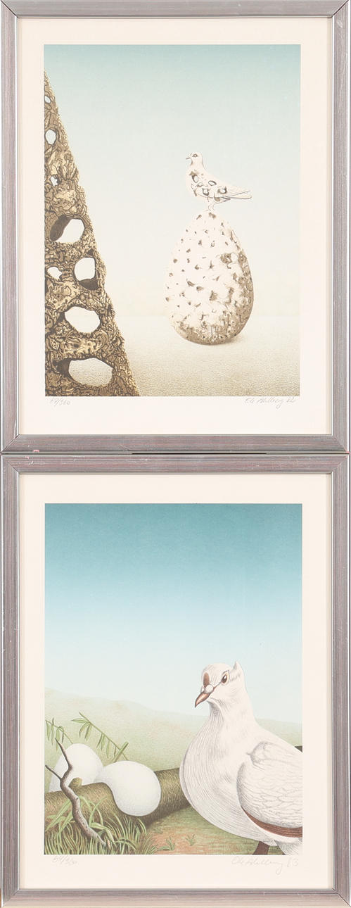 OLE AHLBERG. LITHOGRAPHS 2 signed and numbered.