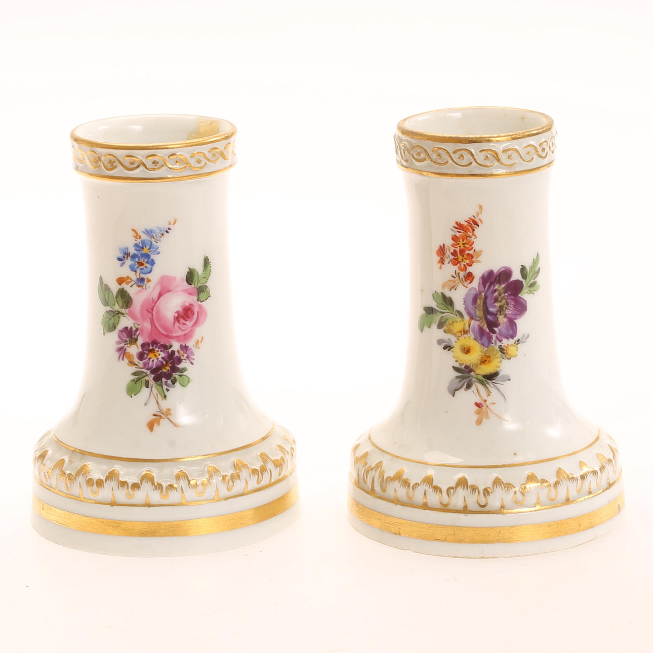 VASER, 2 stycken, porslin, Meissen.