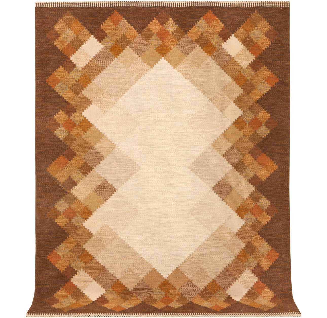 CARPET, yarrow linen, 230x168 cm, signed S.