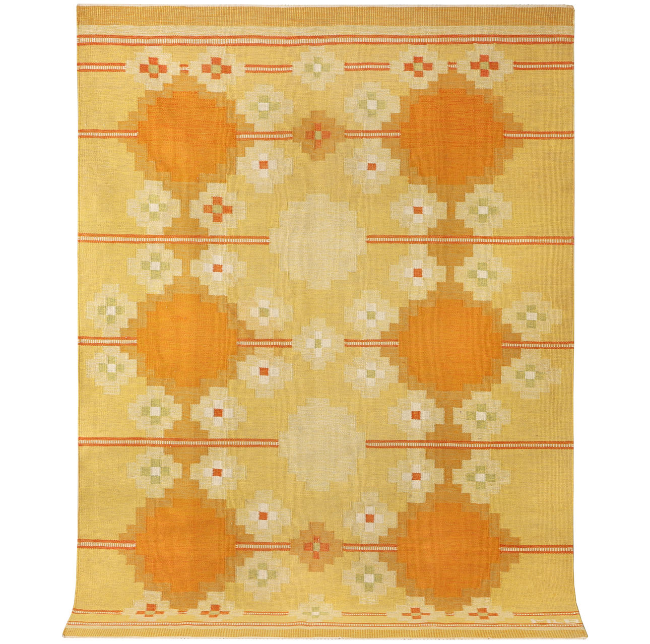 CARPET, yarrow sheet, 290x194 cm, signed MLB.