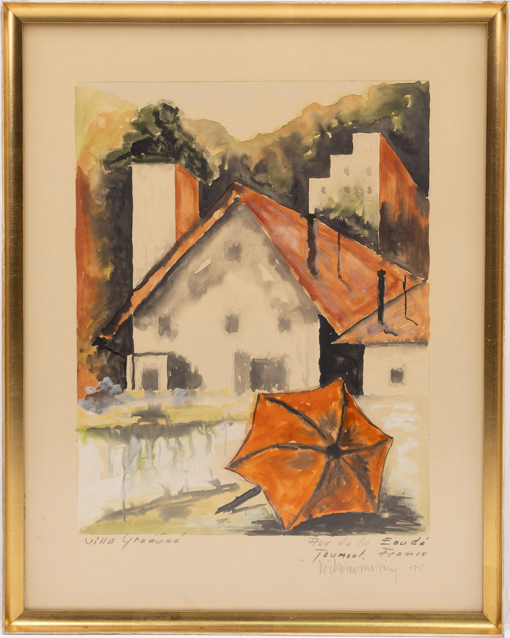 OIDENTIFIERAD KONSTNÄR. Watercolor, signed.