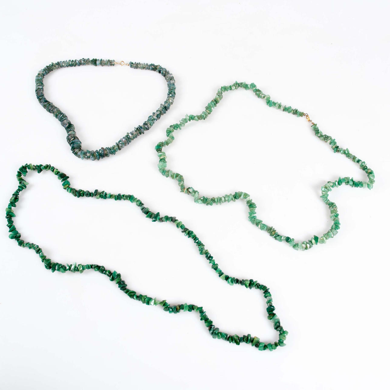 NECKLACE. 3 pcs aventurine.