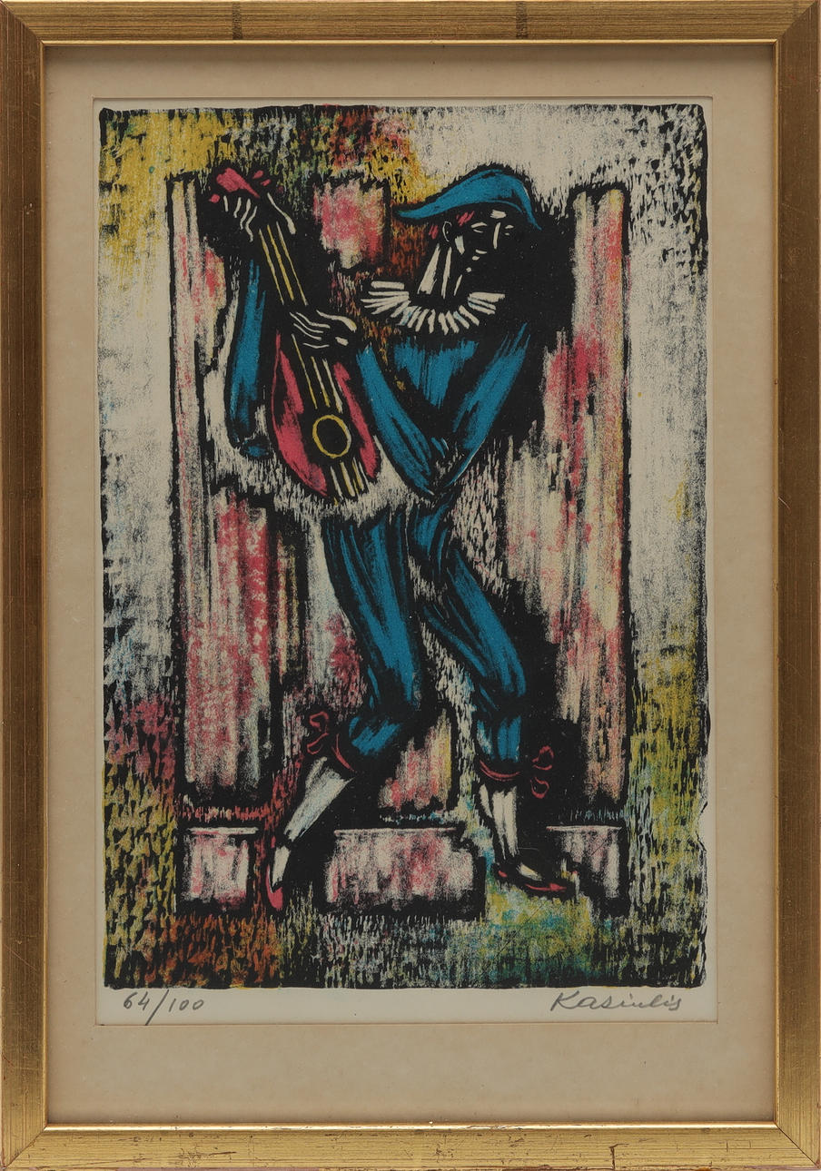 VYTAUTAS KASIULIS. LITHOGRAPHY, signed and numbered.