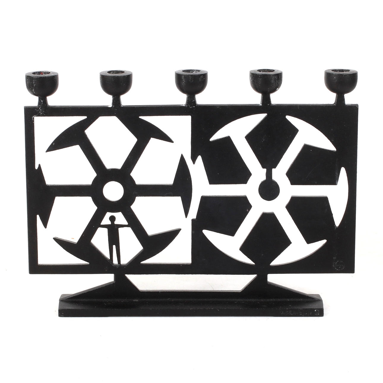 Candelabra, cast iron, stamped CA ASEA cast.