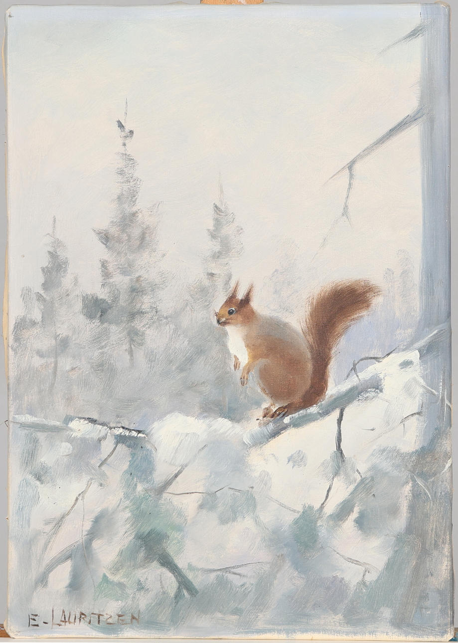 ERIC LAURITZEN. OIL ON CANVAS, signed.