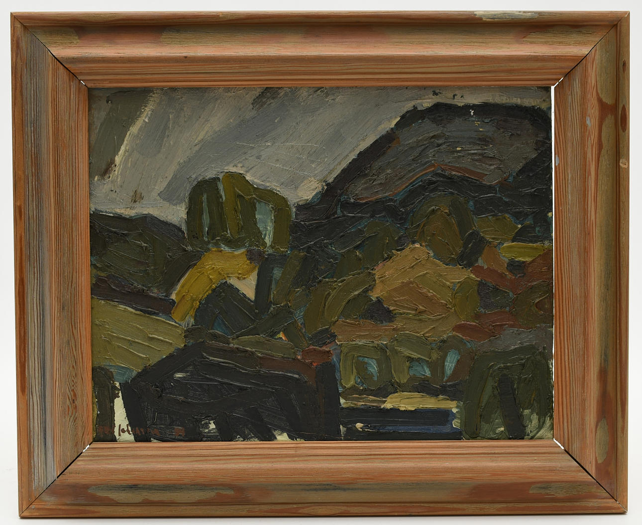 ATTI JOHANSSON. Landscape. Oil on panel.