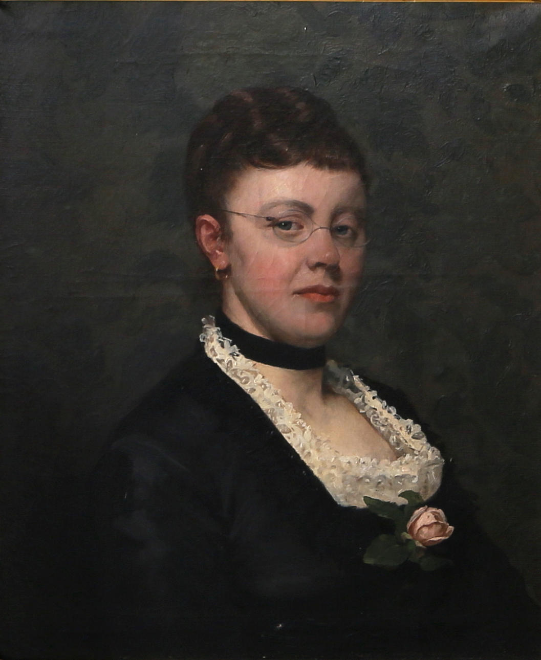 CHRISTINE SUNDBERG. Portätt, föreställande Lydia Strömsedt, signerat och daterat 1879.