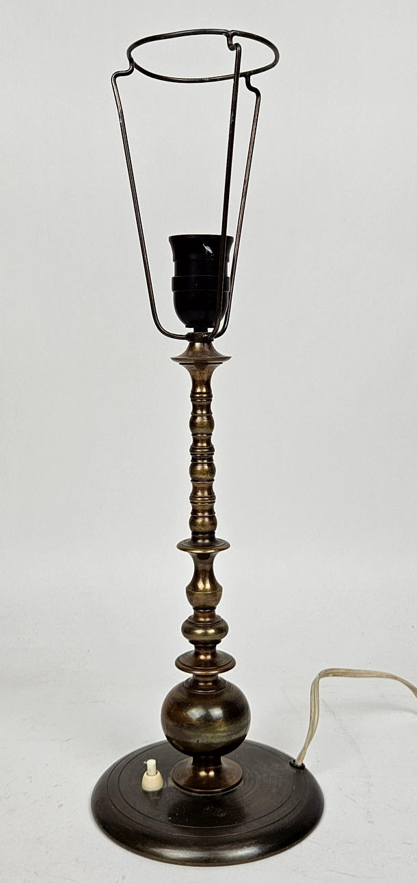 BORDSLAMPA, malm/mässing, 1900-tal.