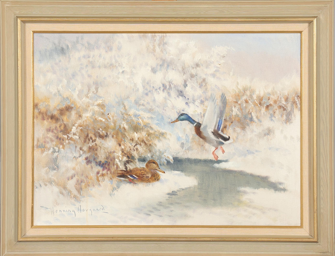 HENNING HOUGAARD. OIL ON CANVAS, signed.