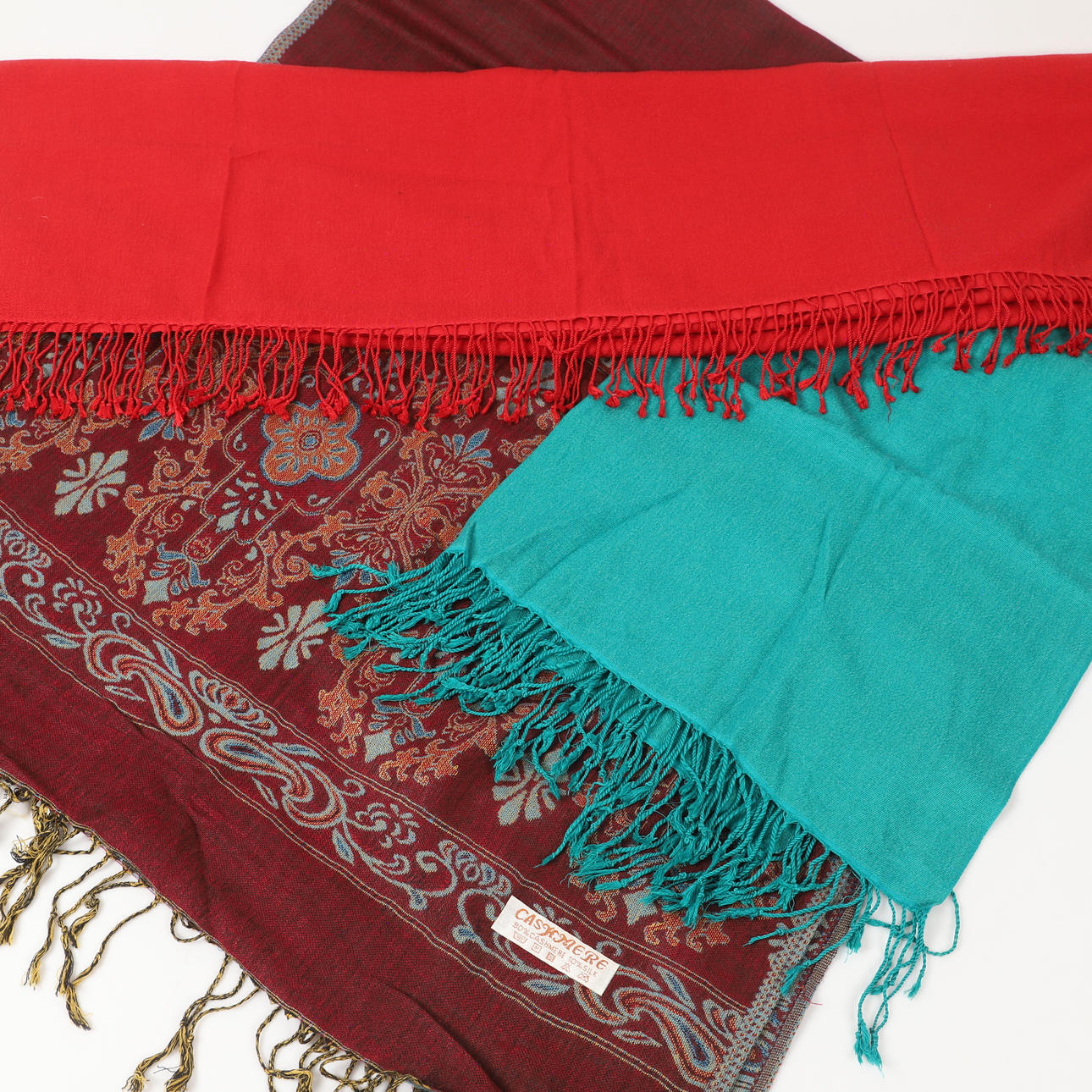 SJALAR, 3 stycken, pashmina/kashmir, 2000-tal.