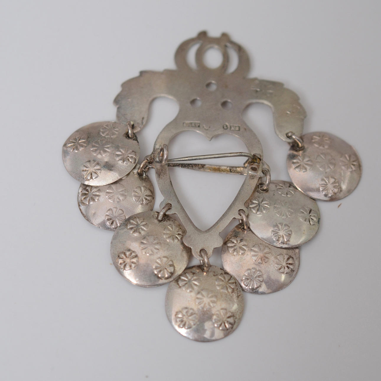 DRESS BROOCH, silver.