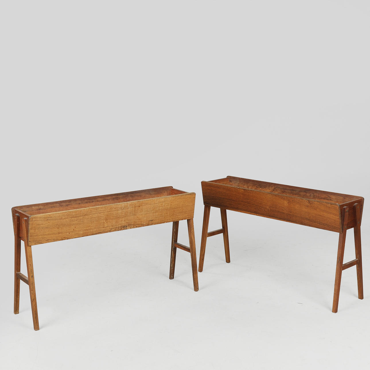 Two rosewood planters, 1950s-60s (2).