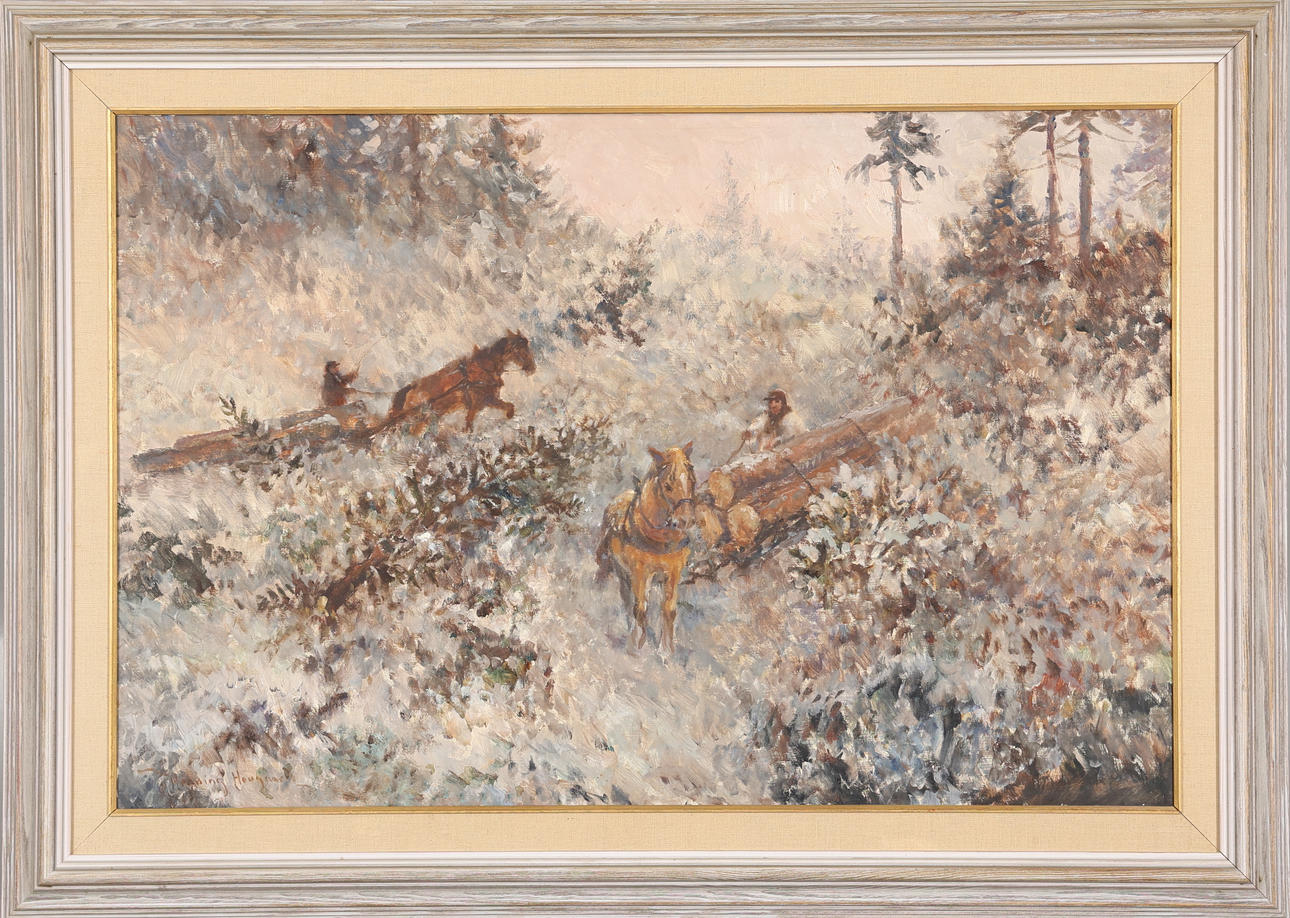 HENNING HOUGAARD. OIL ON CANVAS, signed.