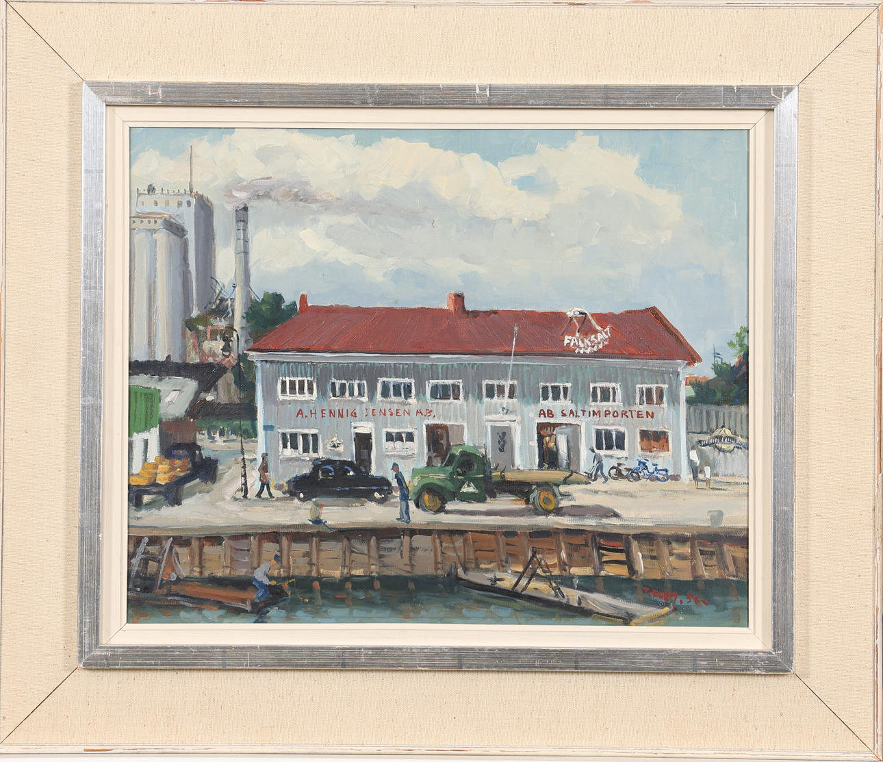 TAGE AHLM. OIL ON CANVAS, signed.