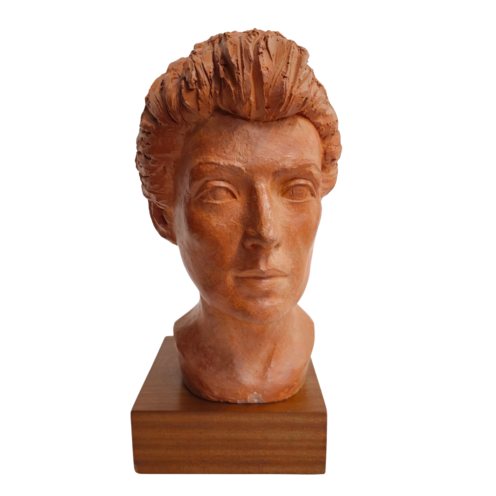 JOSE MARIA MIRALLES. TERRACOTTA BUST SIGNED AND DATED 1983.