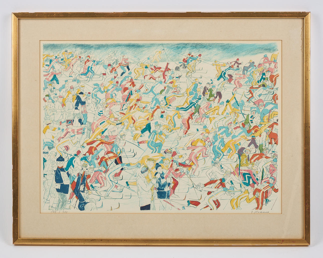 Vasaloppet, signed, lithograph in colours, 148/300.