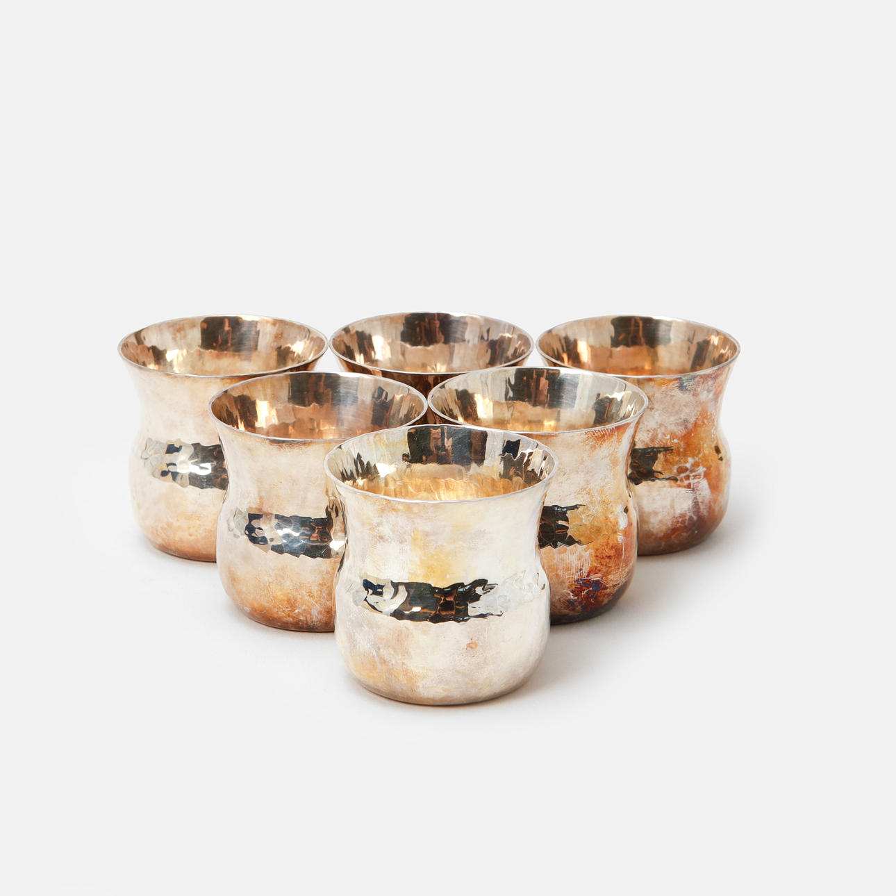 BÄGARE, 6 st, silver, Eric Löfman, vikt ca 340 gram.