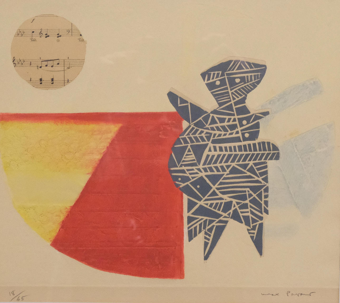 MAX PAPART. COMPOSITION, ETCHING WITH COLLAGE.