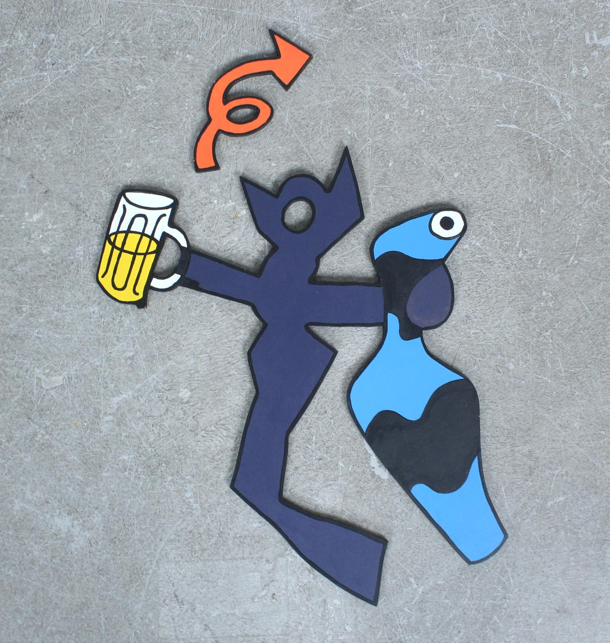 STEFAN MÜLLER. Two-piece wall relief, pop art.