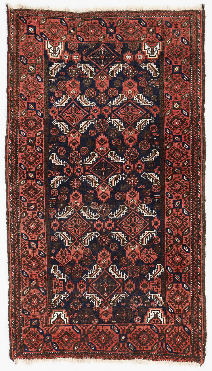 ORIENT CARPET, semi-antique, wool on wool warp.