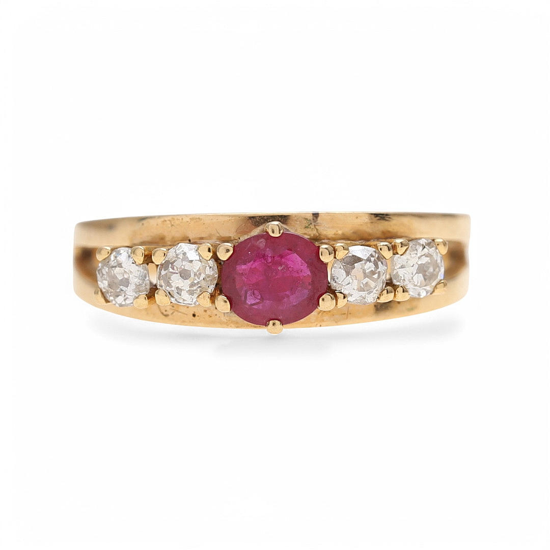 Diamonds and ruby ring.